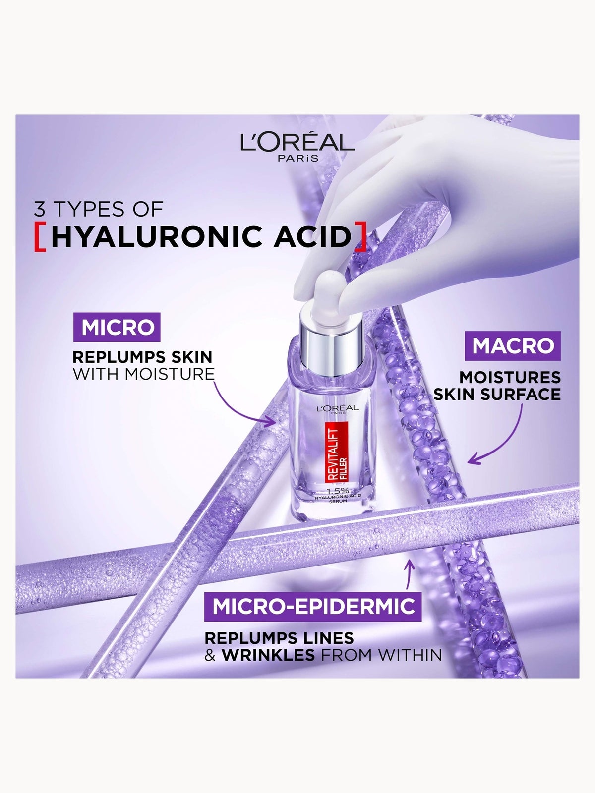 L'Oréal Paris Hyaluronic Acid Serum and Revitalift Laser Retinol Serum Bundle 3