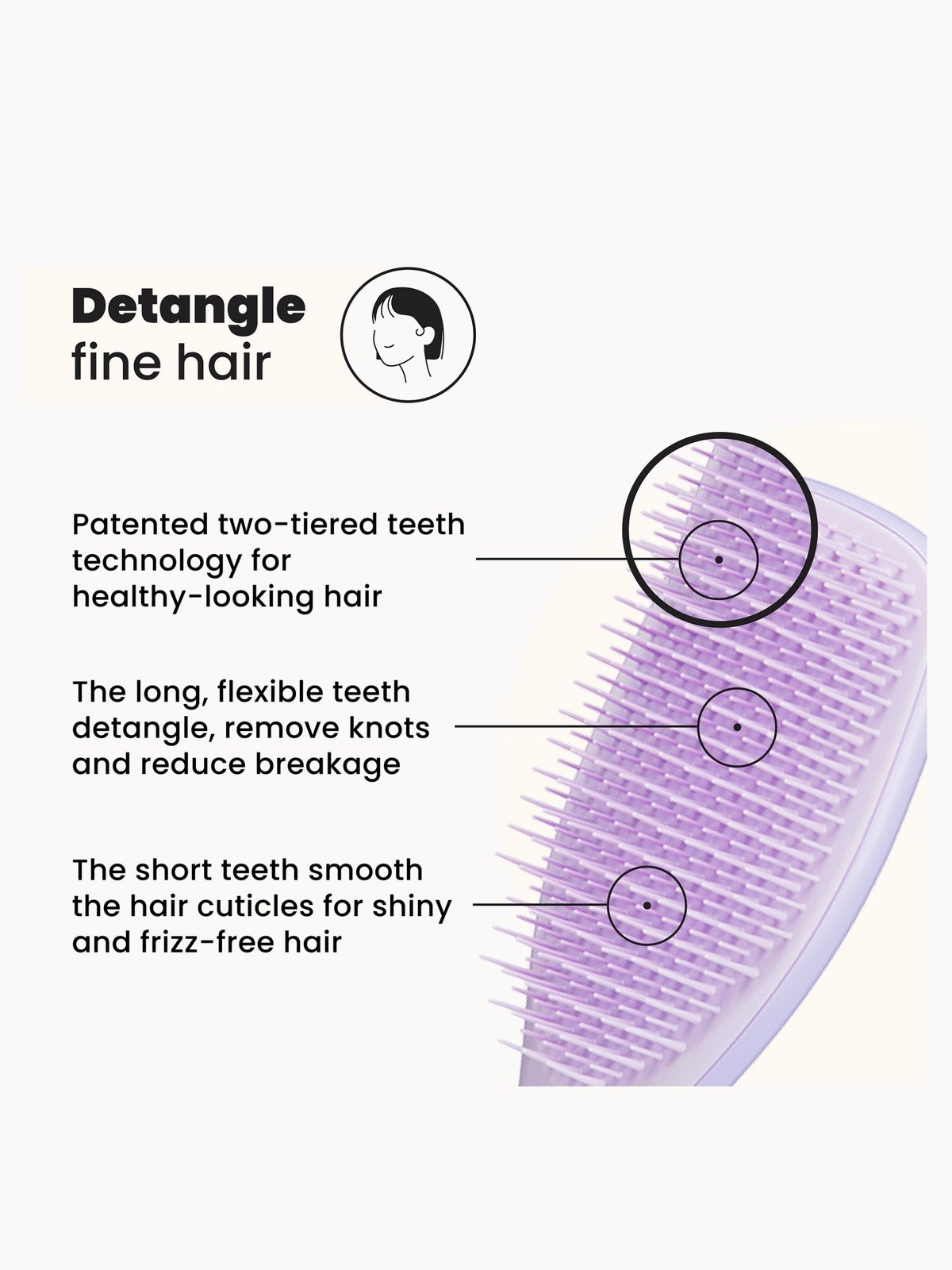 Tangle Teezer The Ultimate Detangler Fine and Fragile Brush - Hypnotic Heather 2