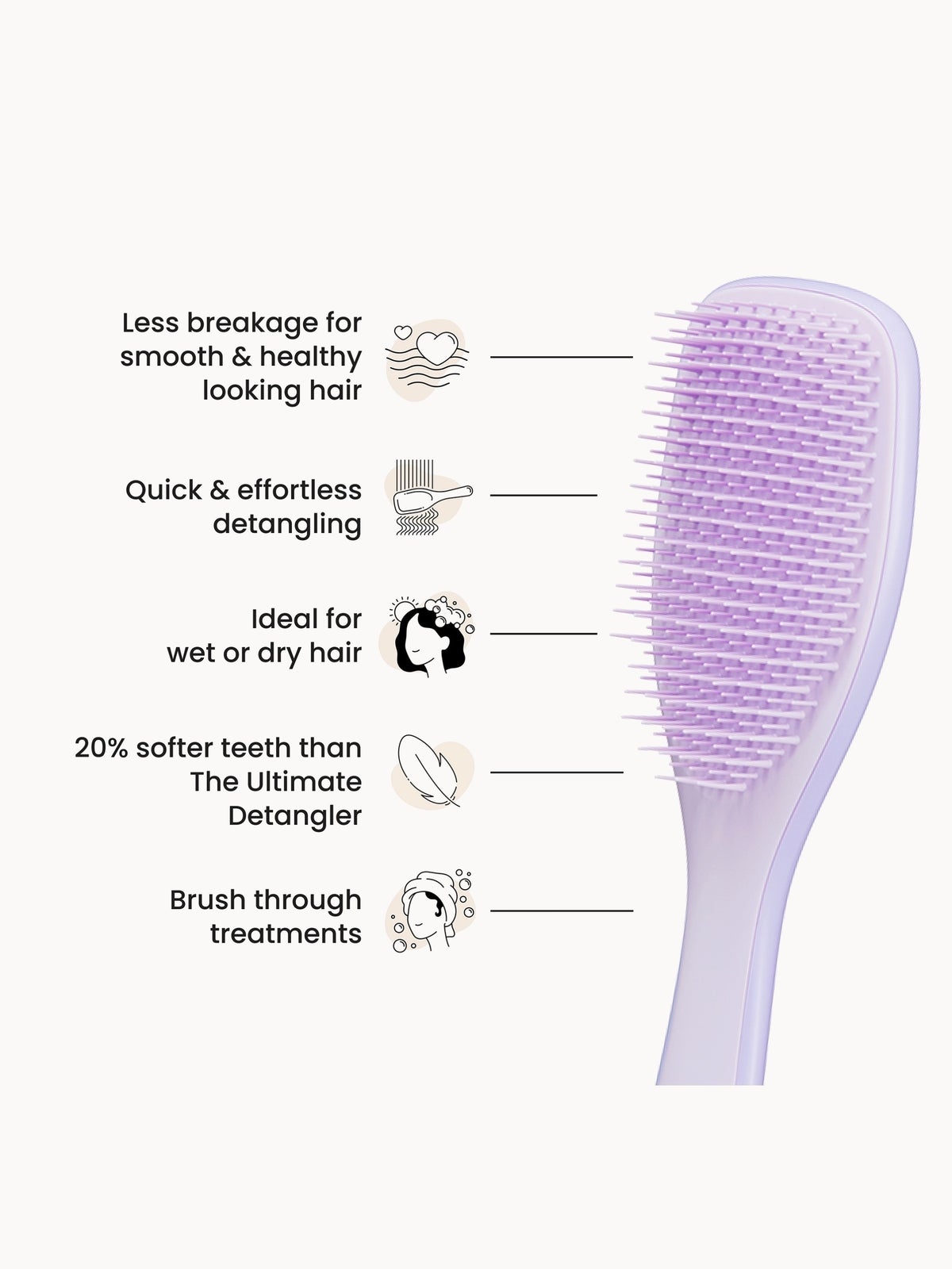 Tangle Teezer The Ultimate Detangler Fine and Fragile Brush - Hypnotic Heather 4