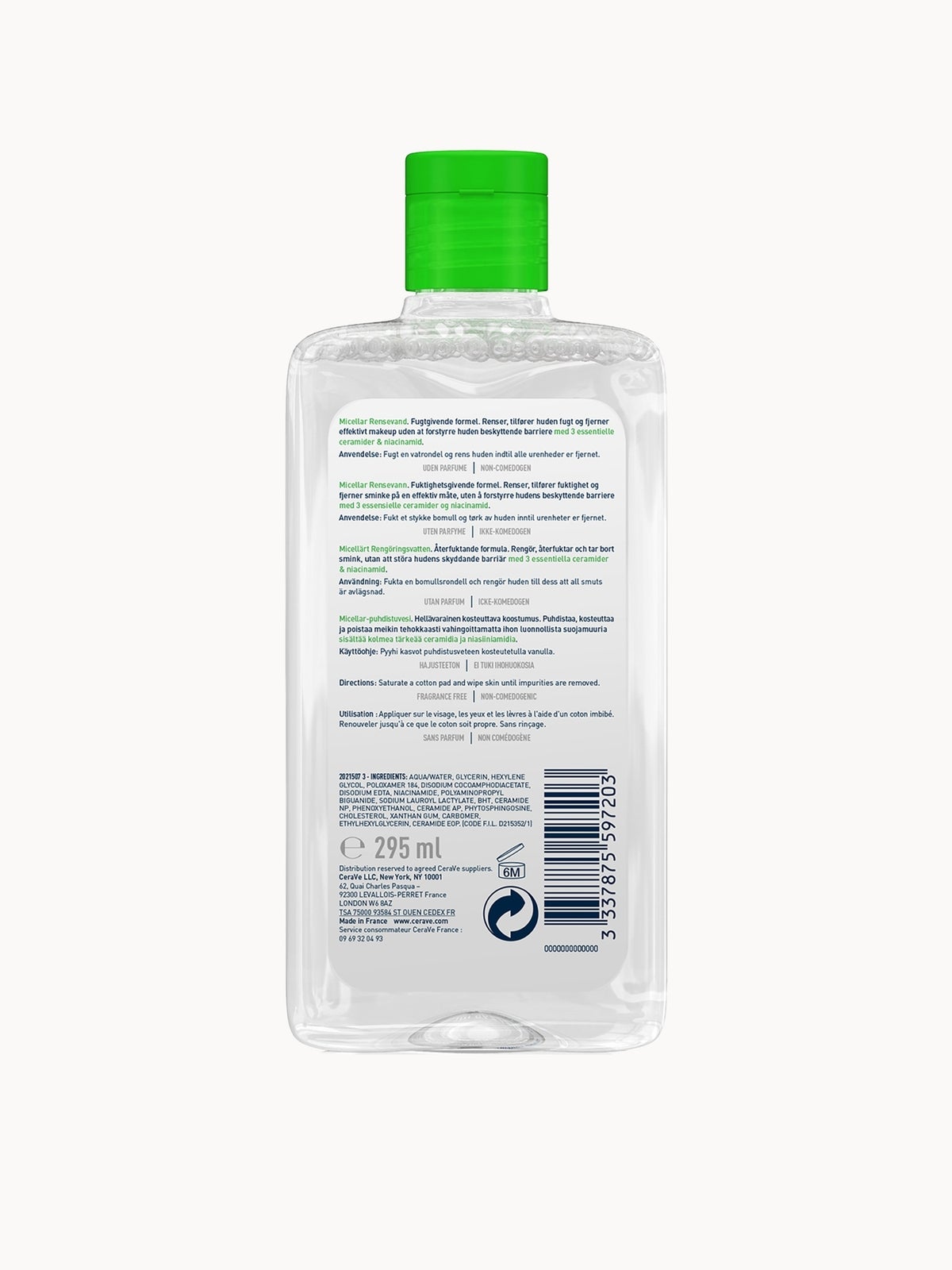 CeraVe Micellar Cleansing Water with Niacinamide & Ceramides for All Skin Types 295ml 2