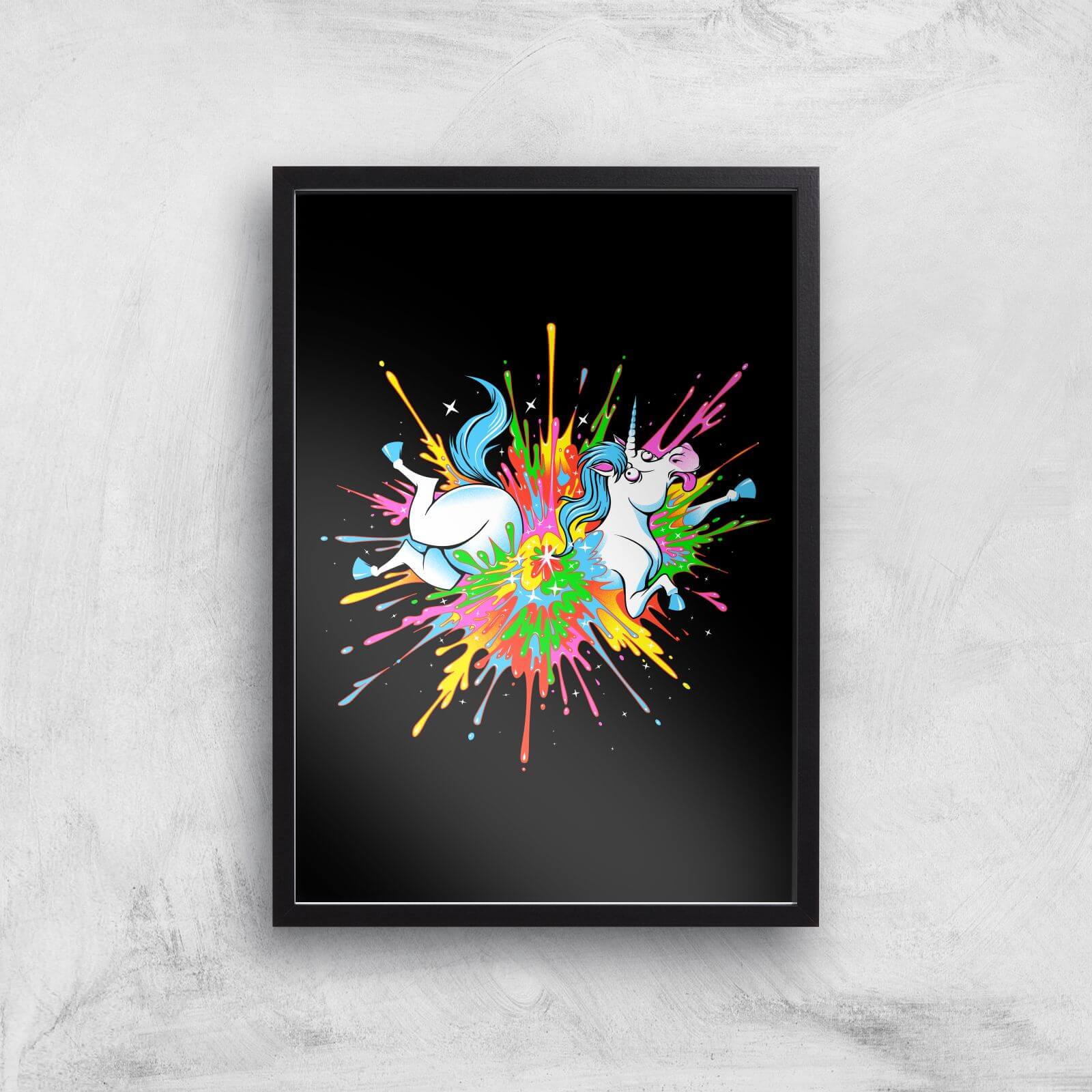 Unicorn Blast Giclee Art Print - A3 - Black Frame