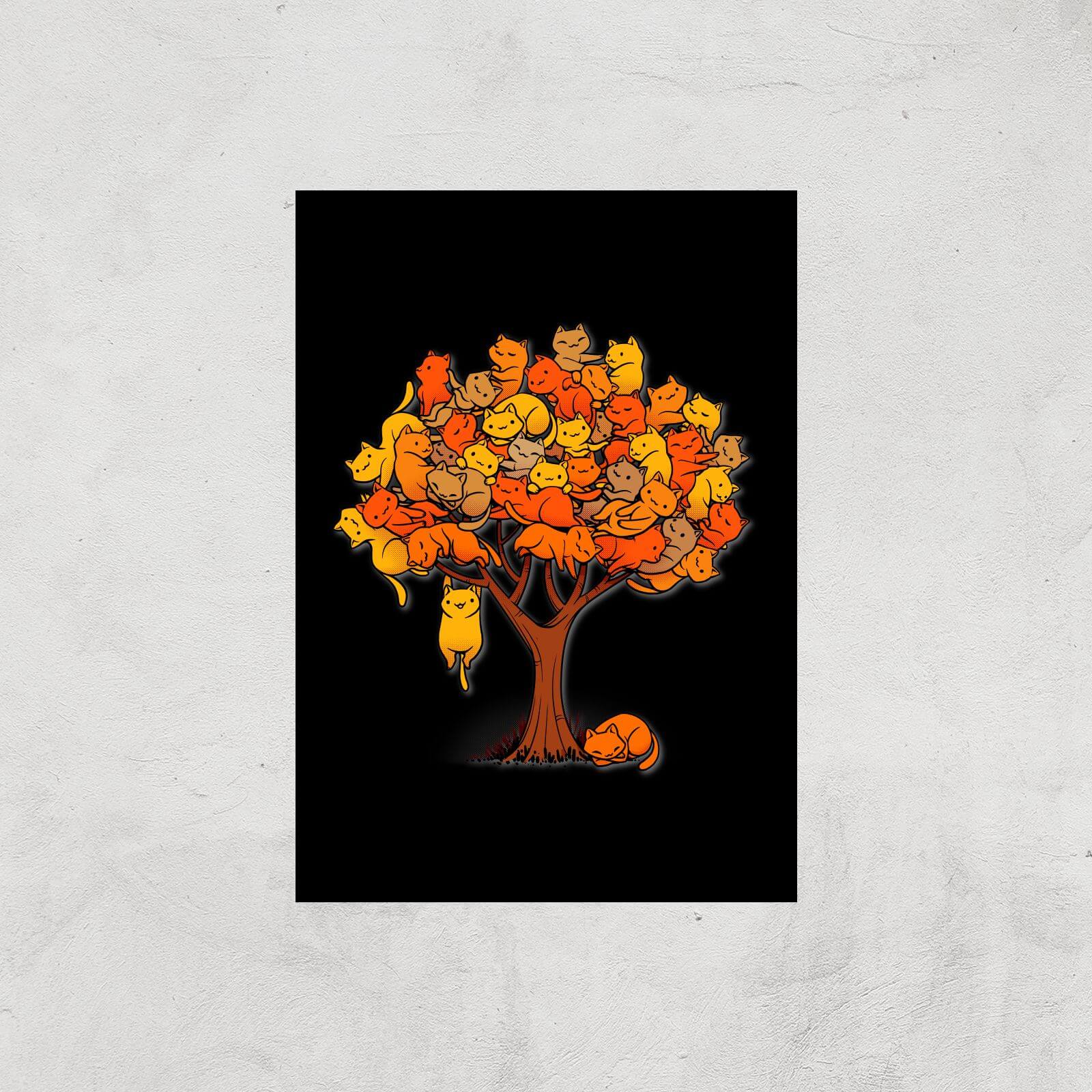 Cat Tree Giclee Art Print - A4 - Print Only