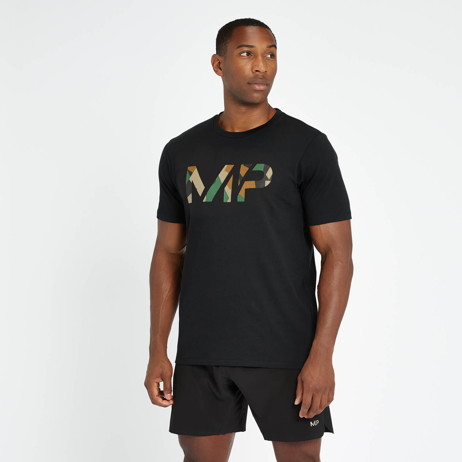 Myprotein UK MP Men's Adapt Camo Print T-Shirt - Black