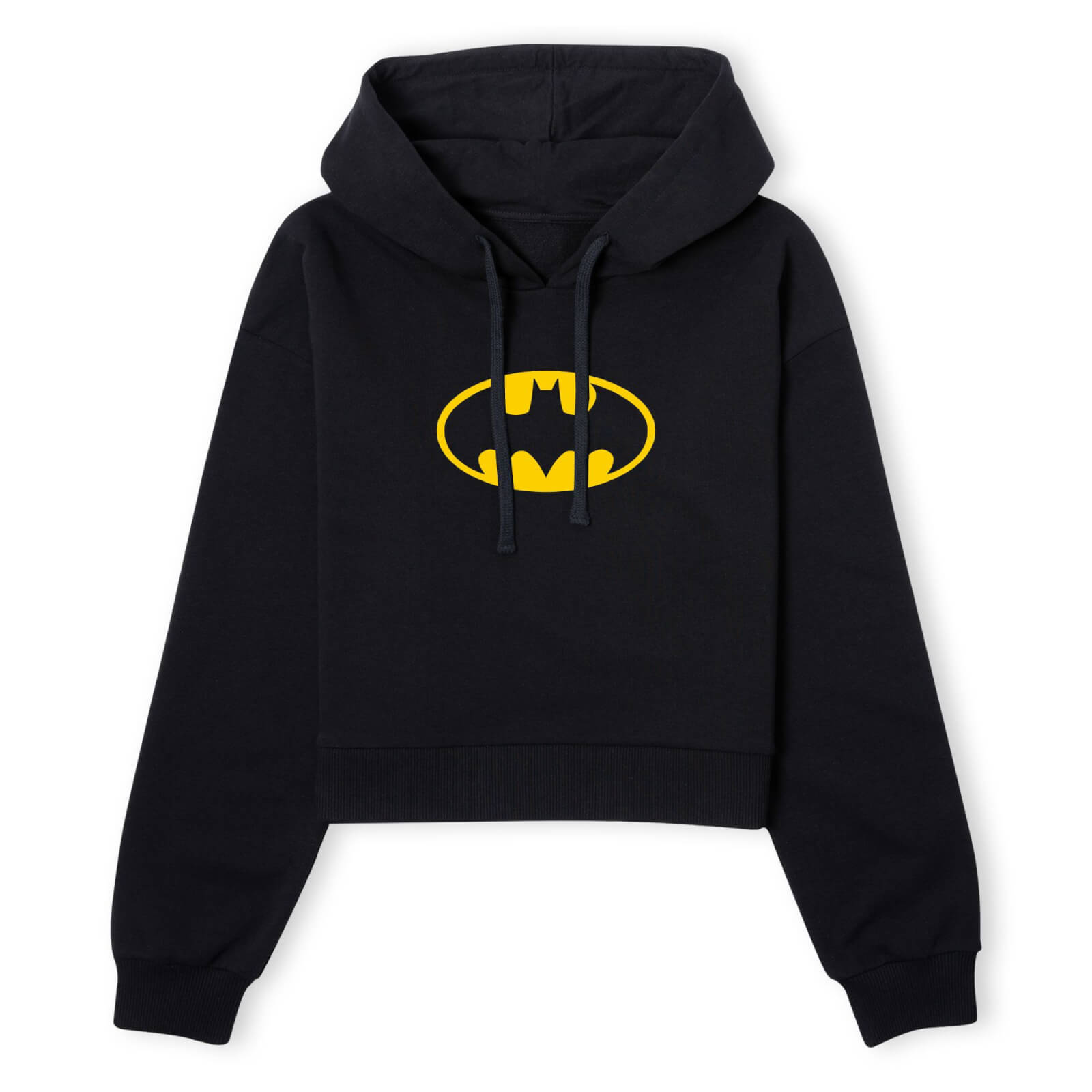 Batman Core Justics League Batman Logo Women's Cropped Hoodie - Black - XS - Noir