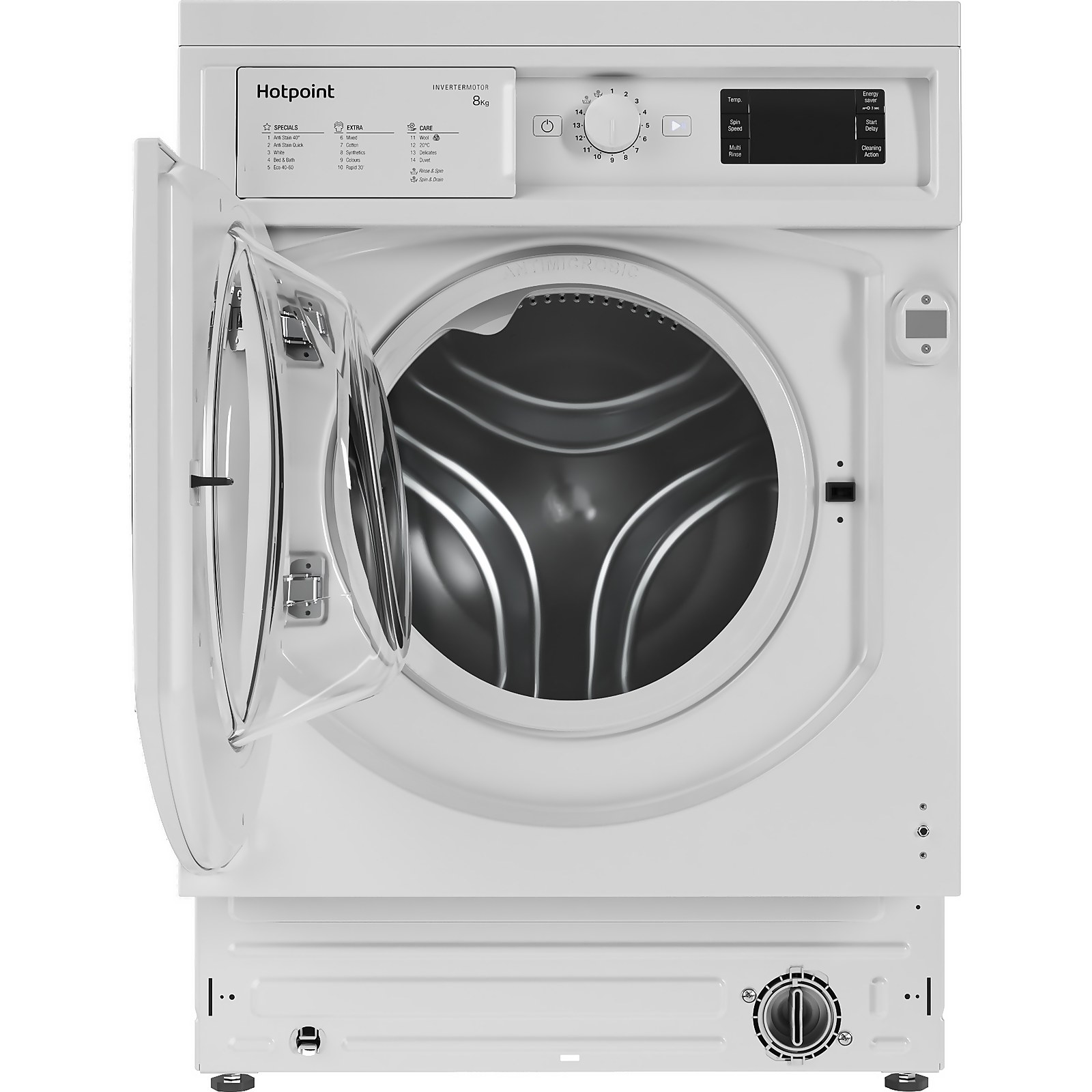 Hotpoint BIWMHG81484UK Integrated 8Kg Washing Machine with 1400 rpm - White