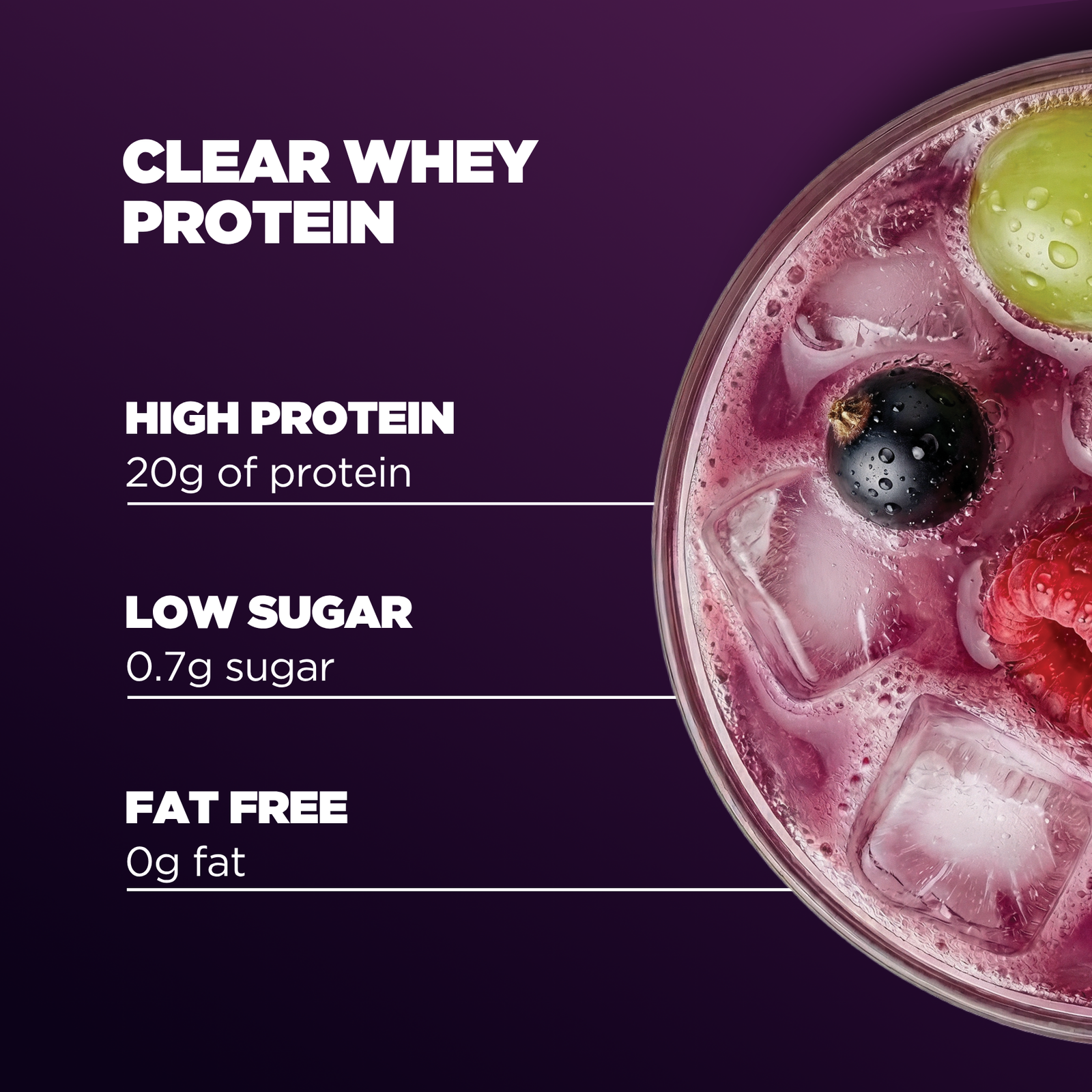 Vimto Clear Whey Protein Powder - 520g - 20servings - Vimto - Original