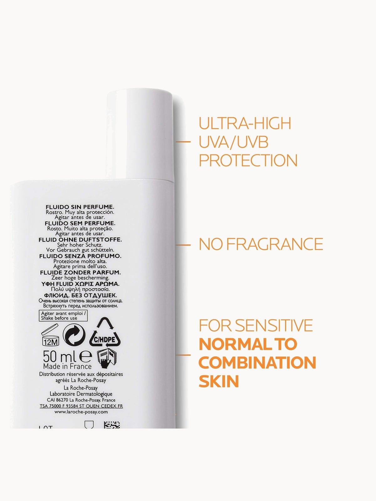 La Roche-Posay Anthelios UVMune 400 Invisible Fluid Non-Perfumed Suncream SPF50+ 50ml 2