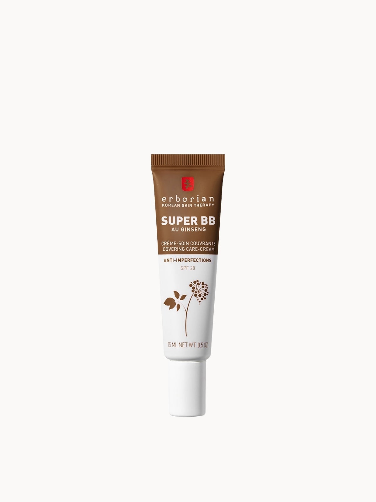 Erborian Super Bb Cream With Ginseng - Full Coverage Bb Cream For Acne Prone Skin - Chocolat 15Ml - Image 3