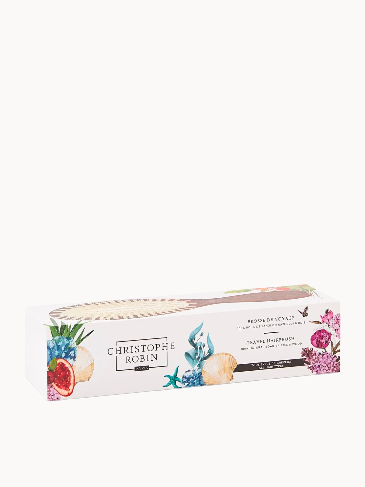 Christophe Robin Travel Hairbrush with Natural Boar-Bristle and Wood 3