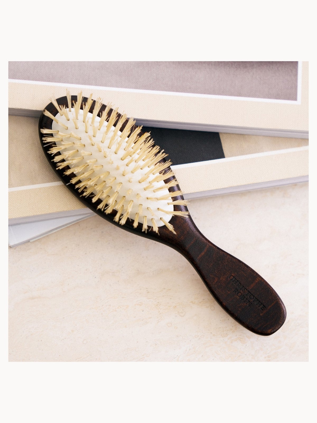 Christophe Robin Travel Hairbrush with Natural Boar-Bristle and Wood 4