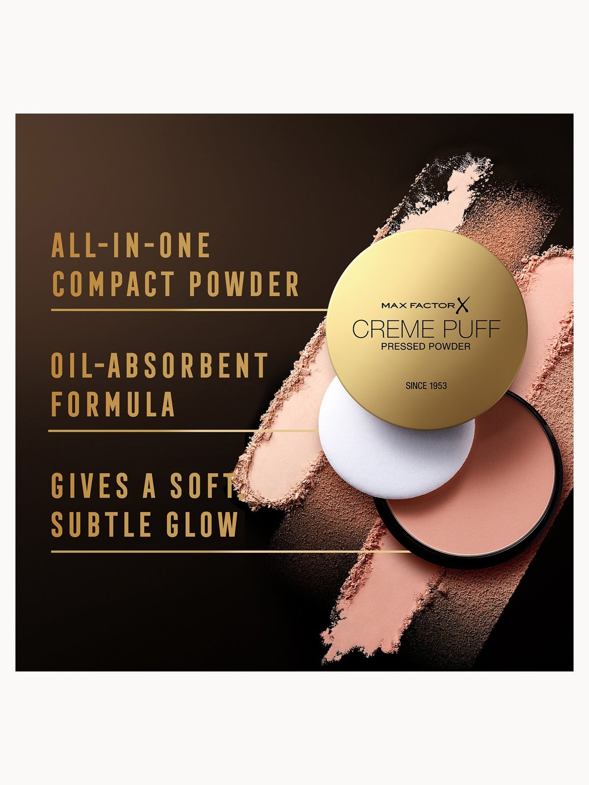 Max Factor Creme Puff Pressed Powder 21g (Various Shades) - Golden 3