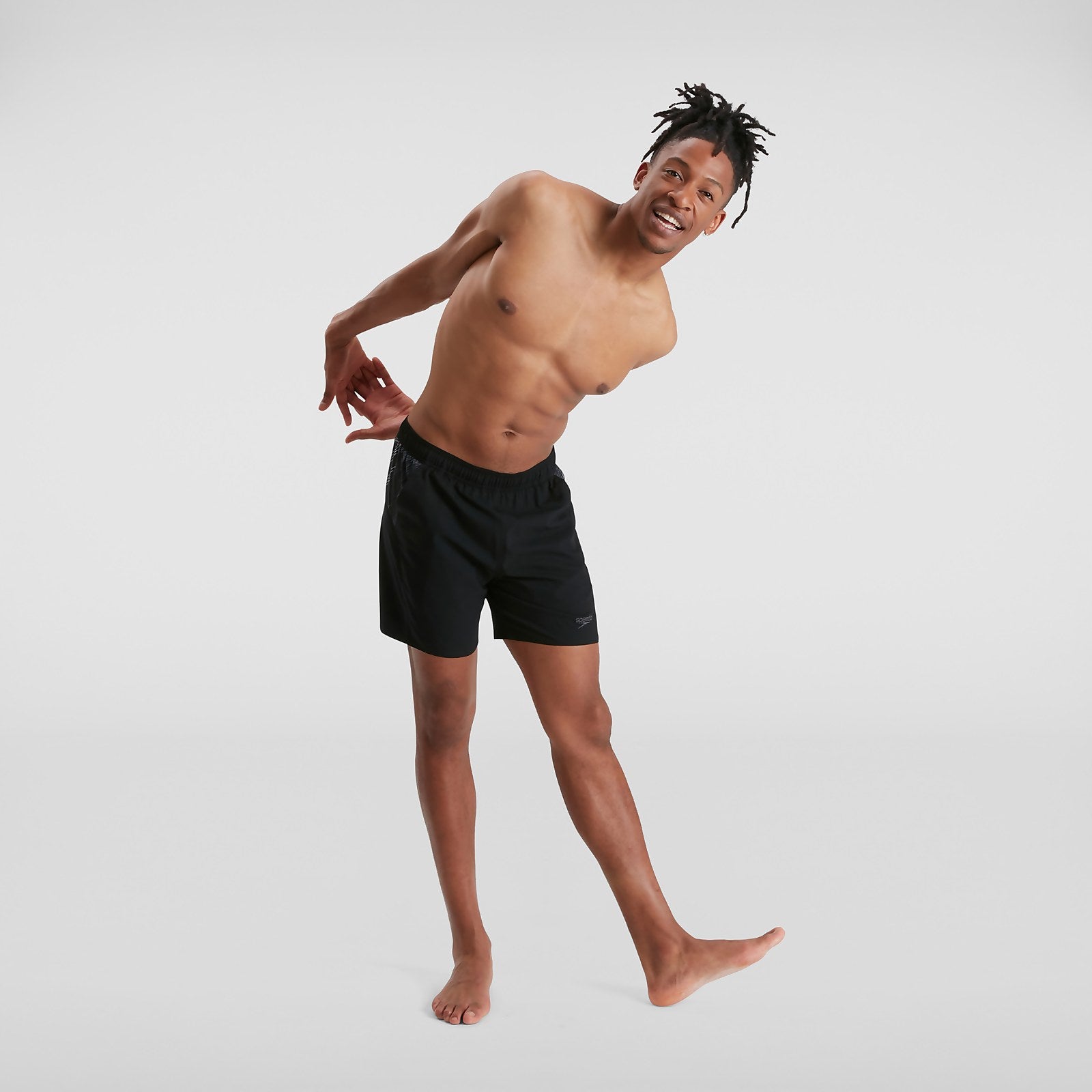 Short de bain Homme Sport Panel 40 cm noir/gris - S