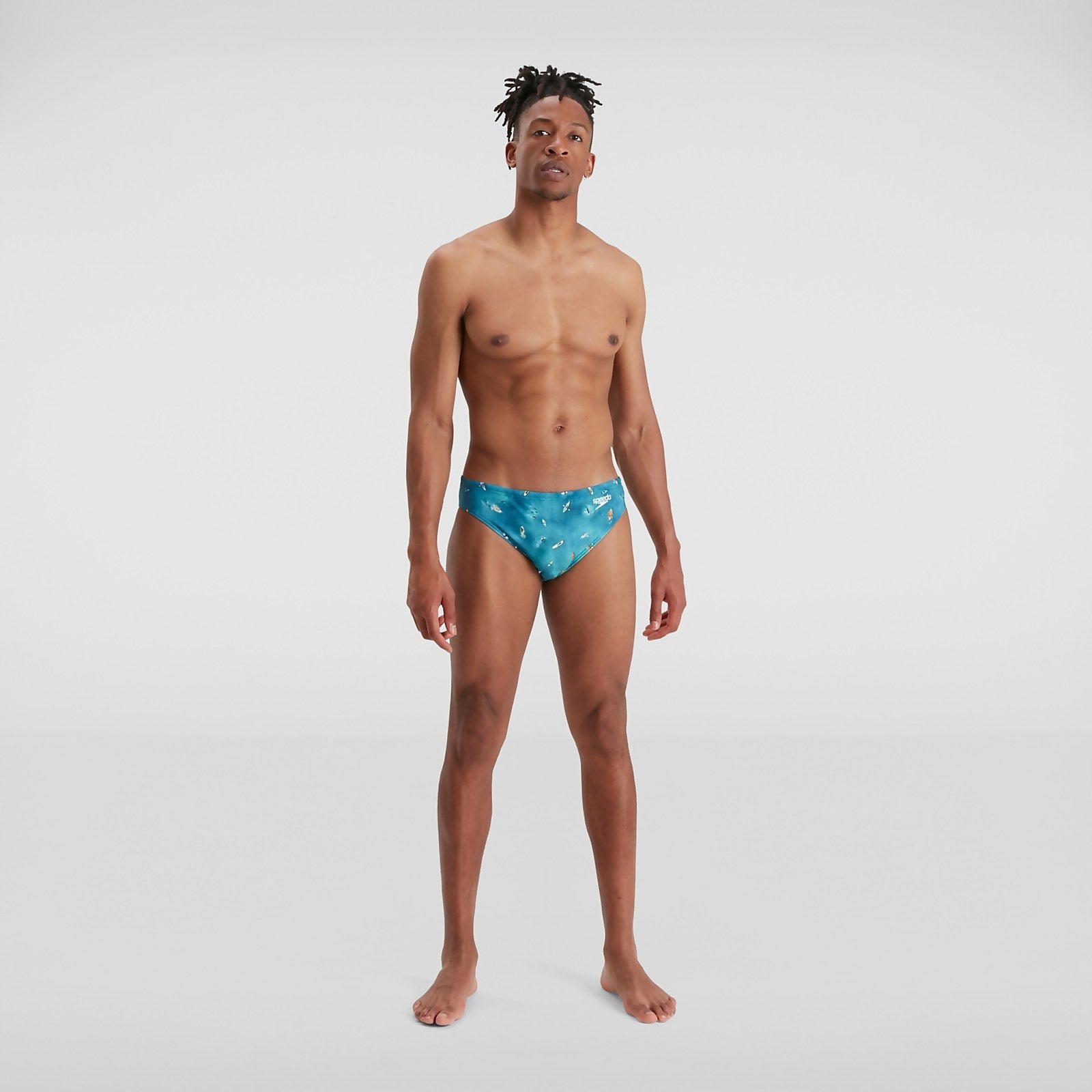 Slip de bain Homme Escape 5 cm bleu - 28
