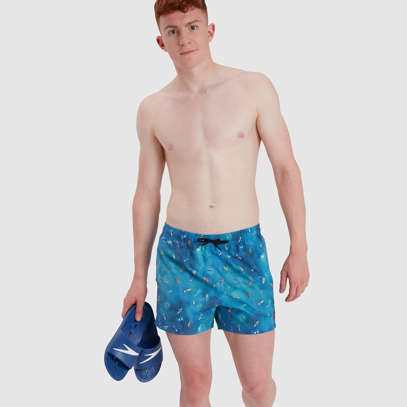 Short de bain Homme 35 cm Digital Printed Leisure bleu - M