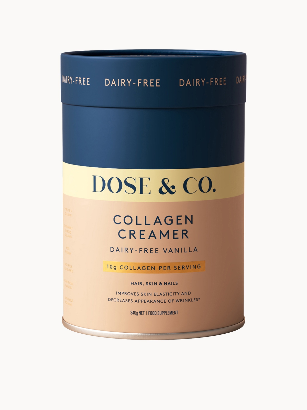 Dose & Co Dairy Free Collagen Creamer - Vanilla