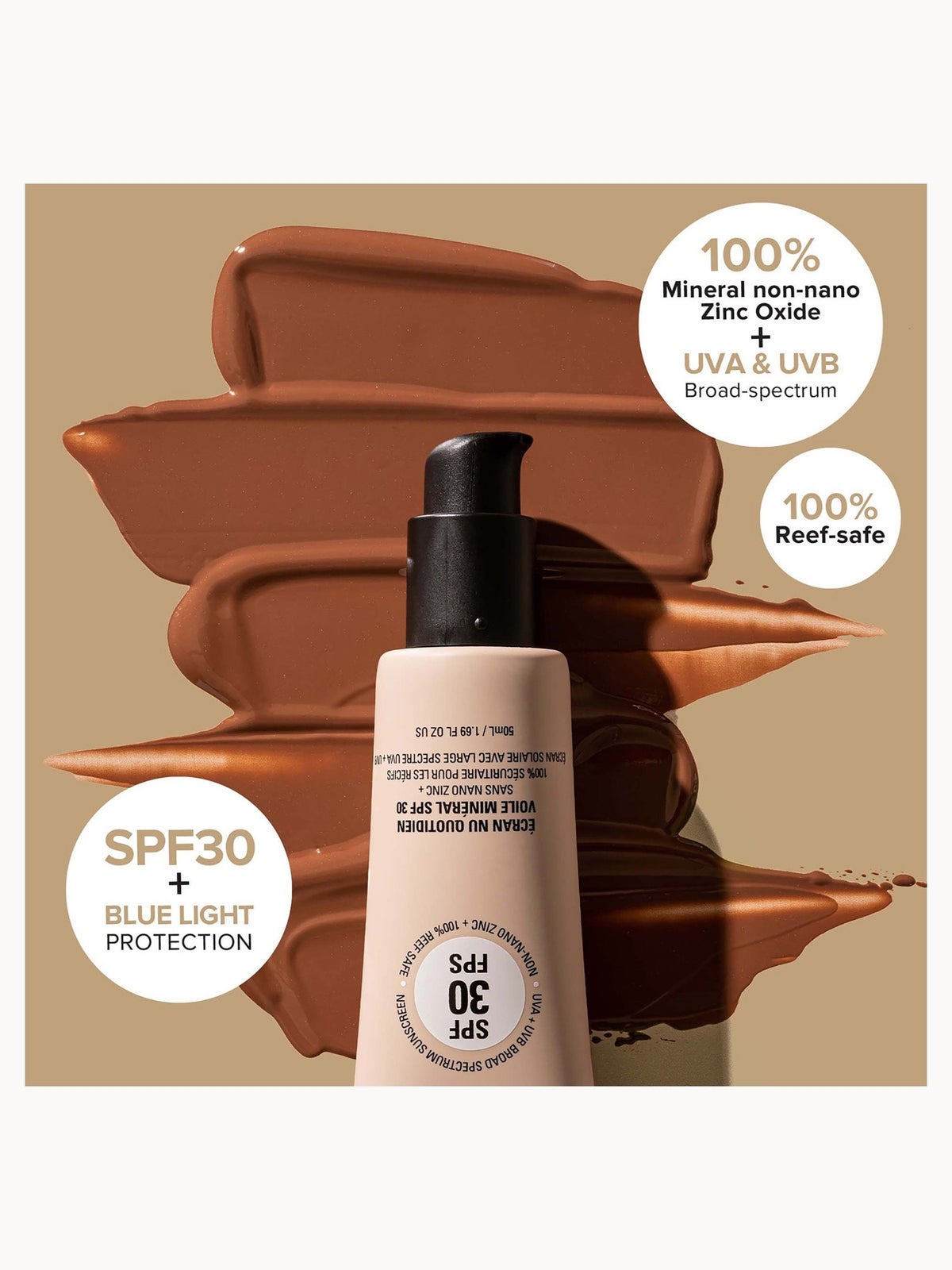 NUDESTIX Nudescreen Daily Mineral Veil SPF30 50ml (Various Shades) - Hot 3