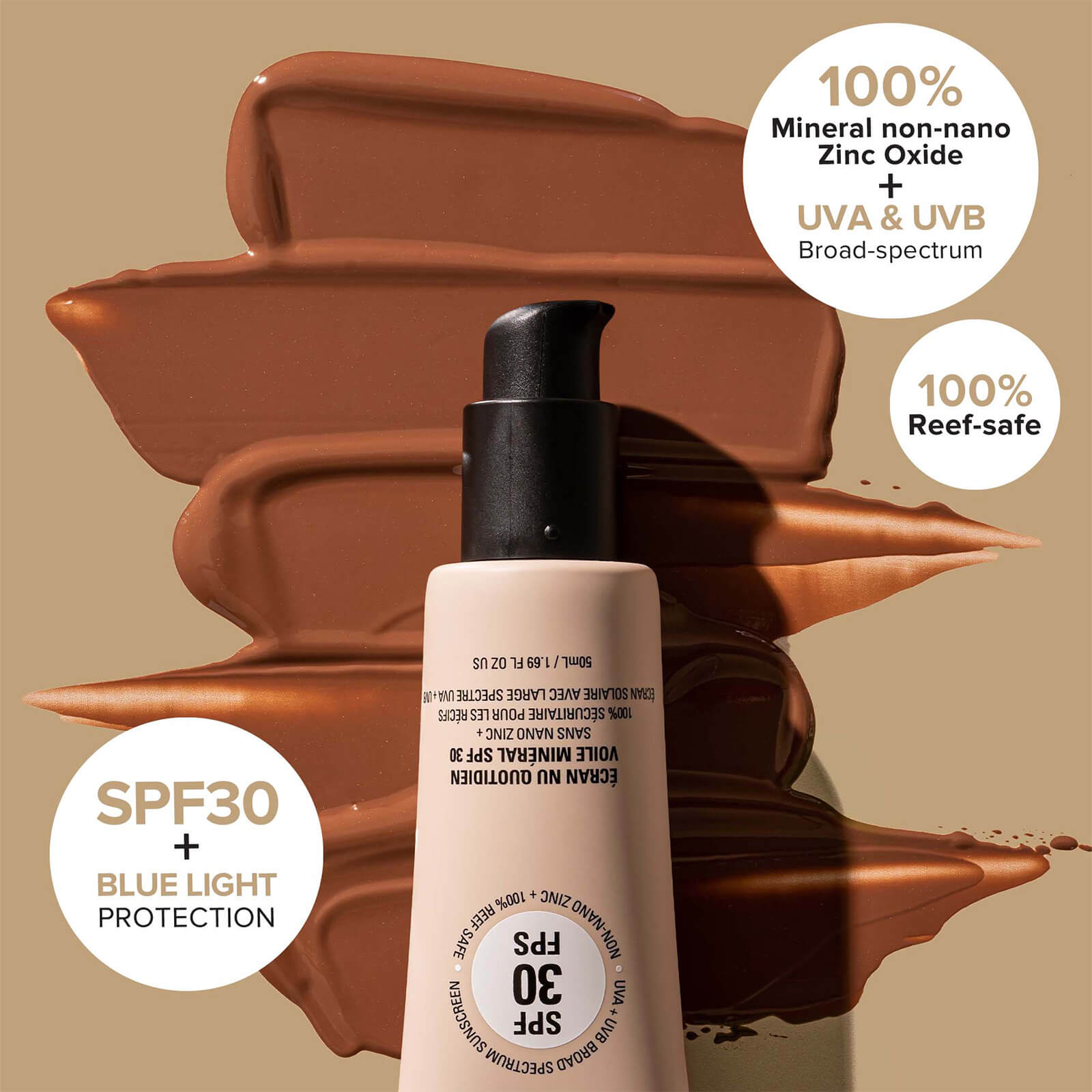 NUDESTIX Nudescreen Daily Mineral Veil SPF30 50ml (Various Shades) - Hot 3