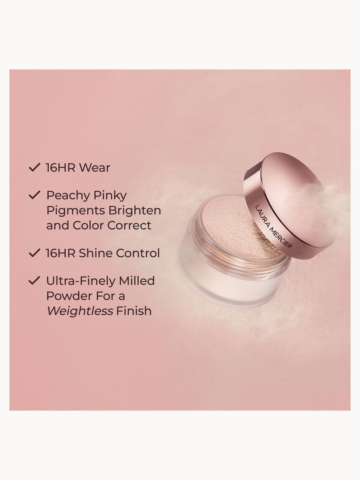 Laura Mercier Translucent Loose Setting Powder Travel Size 9.3g (Various Shades) - Tone Up Rose 4
