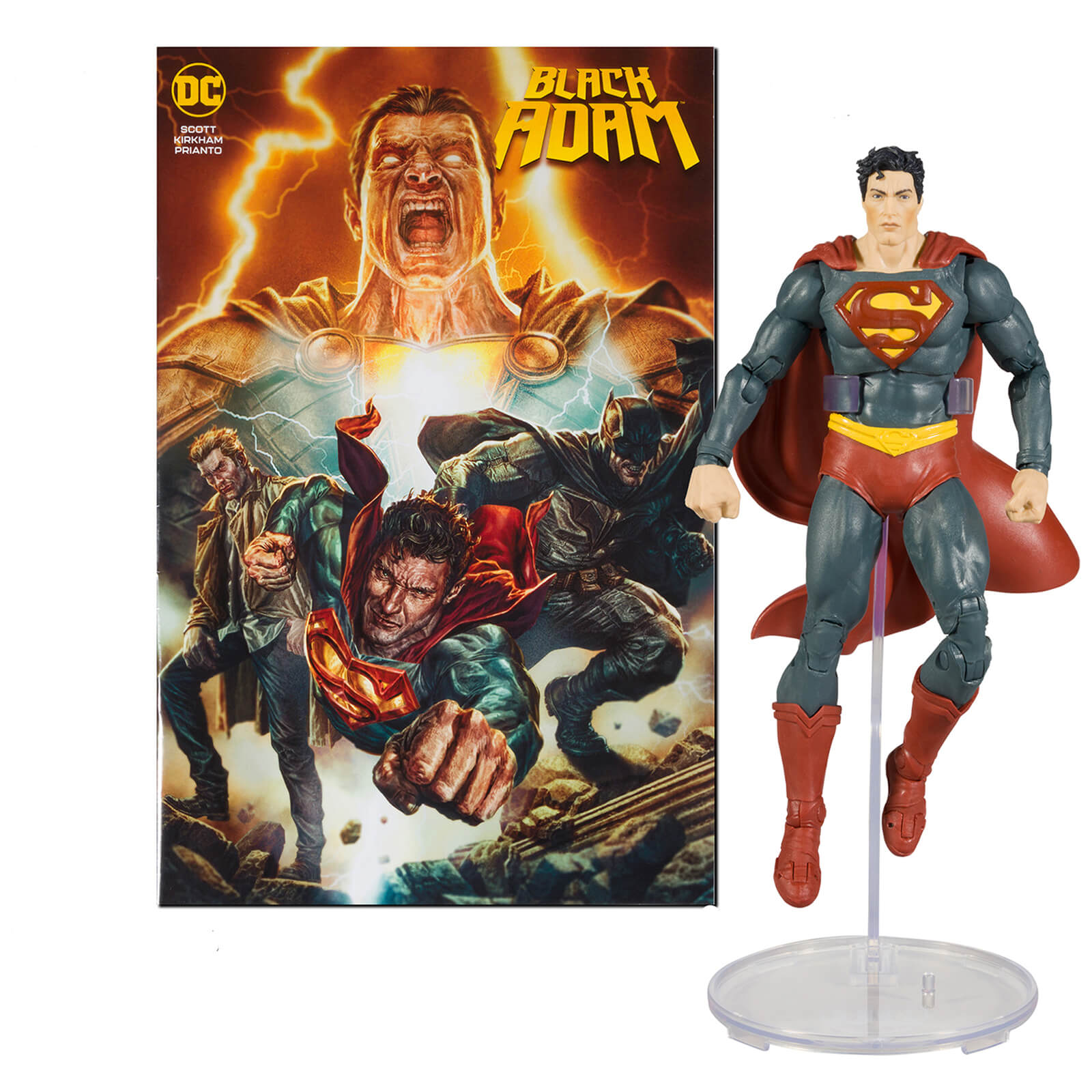 DC Direct Black Adam 7  Action Figure with Comic - Superman