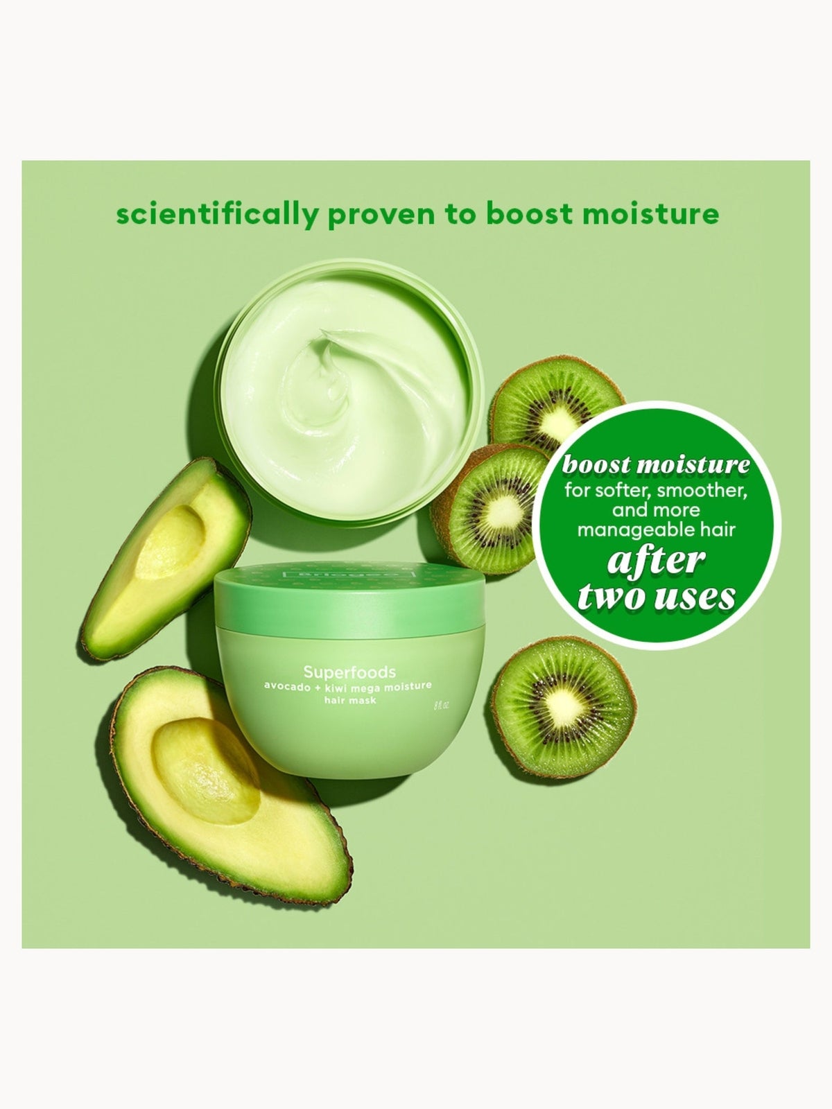 Briogeo Superfoods Avocado and Kiwi Mega Moisture Superfoods Hair Mask 240ml 2