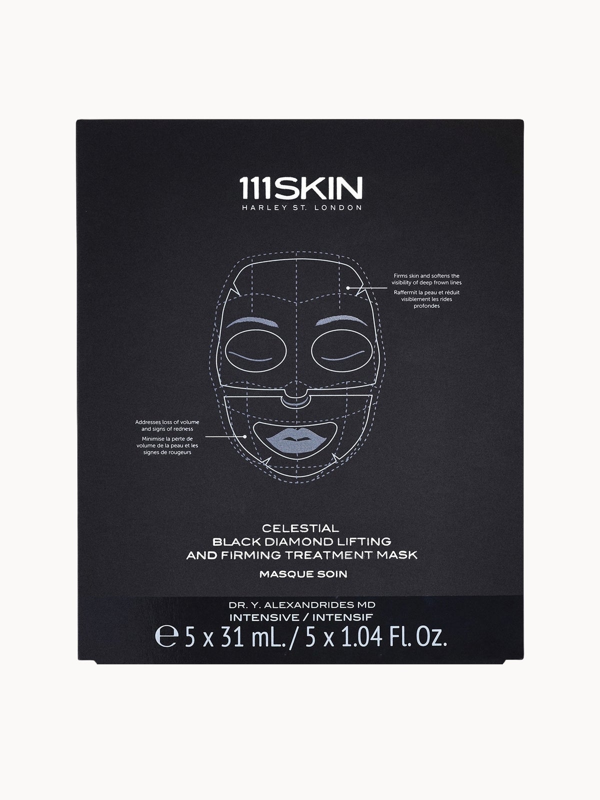 111SKIN Celestial Black Diamond Lifting and Firming Treatment Mask Box 155 ml