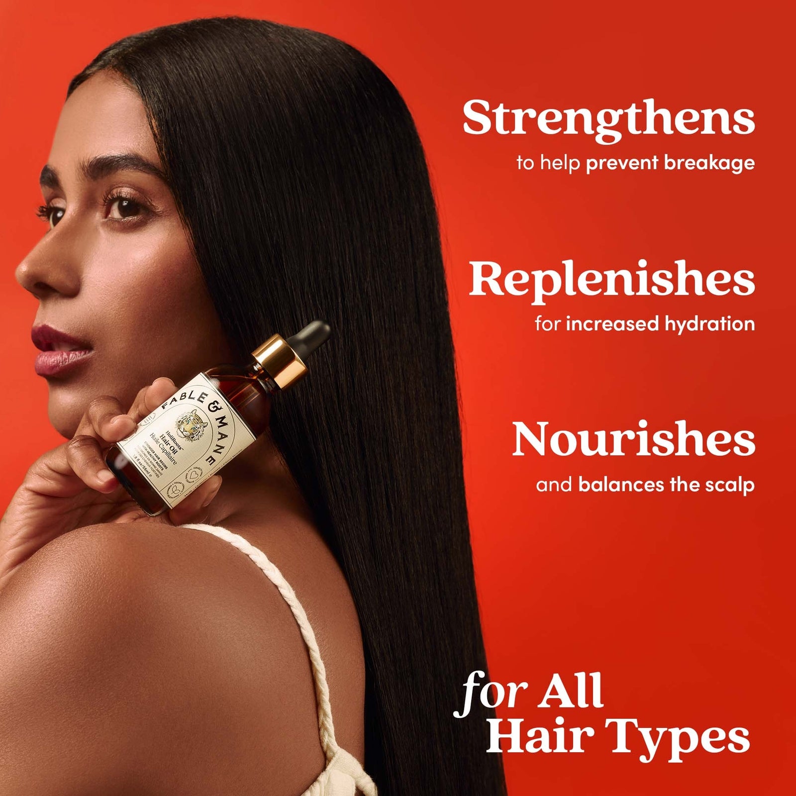 Fable & Mane HoliRoots Pre-Wash Strengthening Treatment Hair Oil 100ml 3