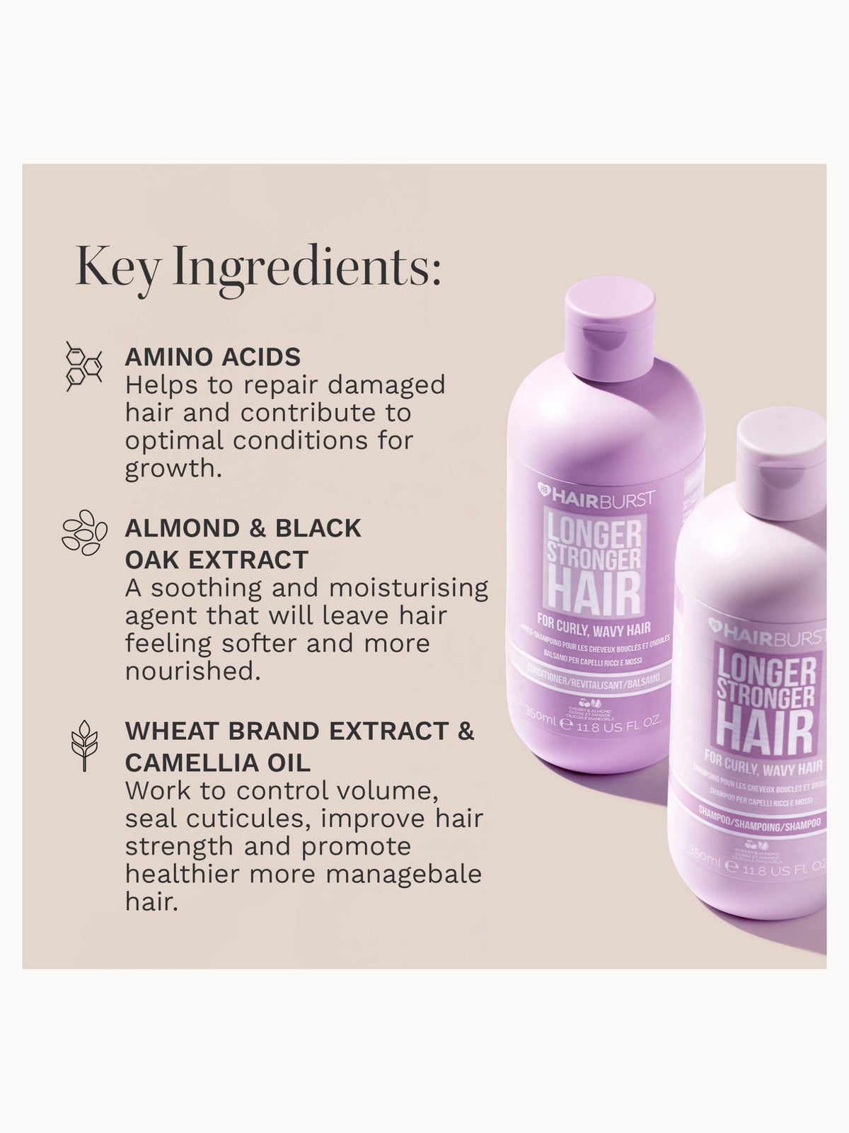 Hairburst Curly Shampoo and Conditioner Set 4