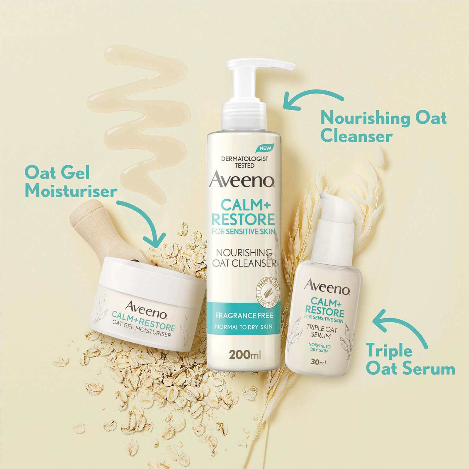 Aveeno Face 3-Step Routine Bundle for Sensitive Skin 2