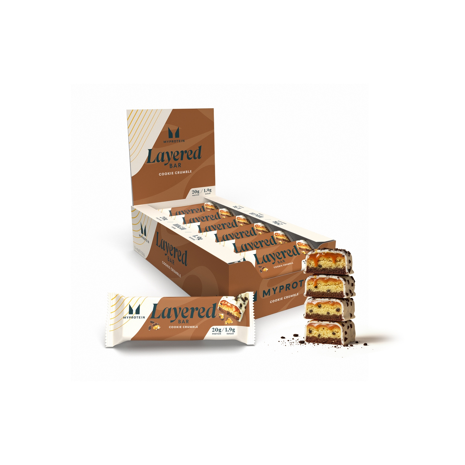 Myprotein UK MyProtein Myprotein Layered Bar - 12 x 60g - Cookie Crumble