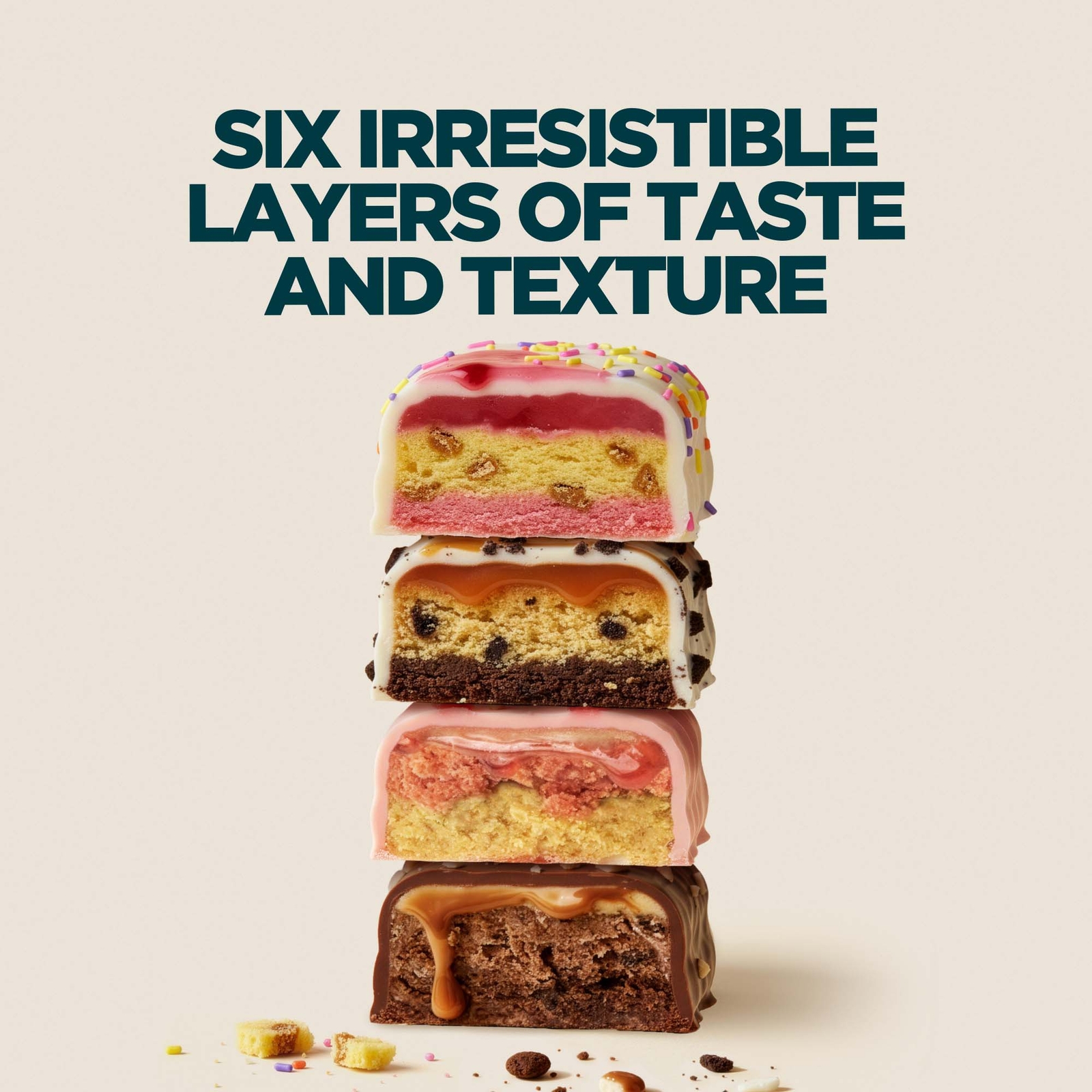 Thumbnail - Layered Protein Bar - 12 x 60g - Cookie Crumble