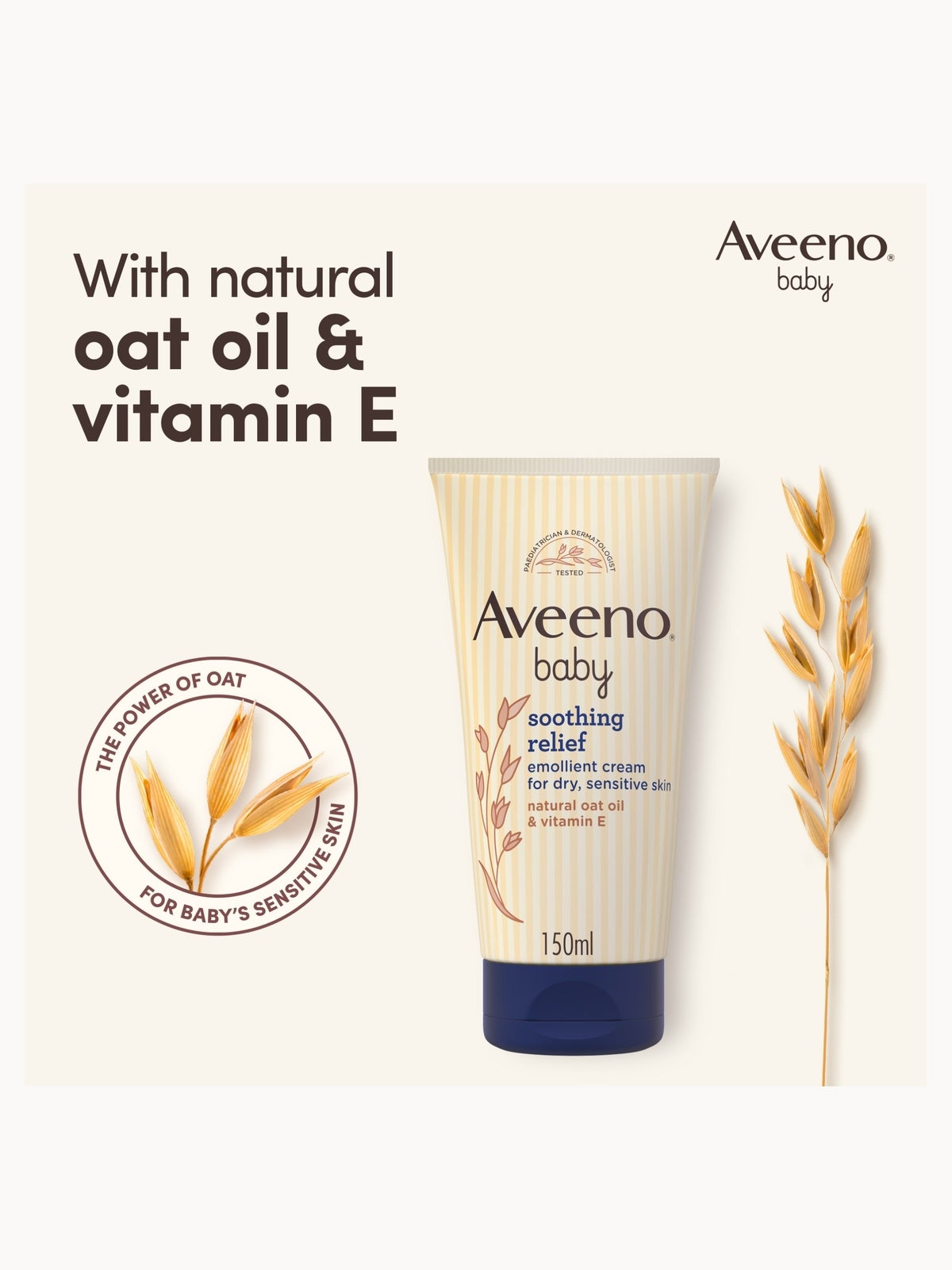 Aveeno Baby Soothing Relief Emollient Cream 150ml 3