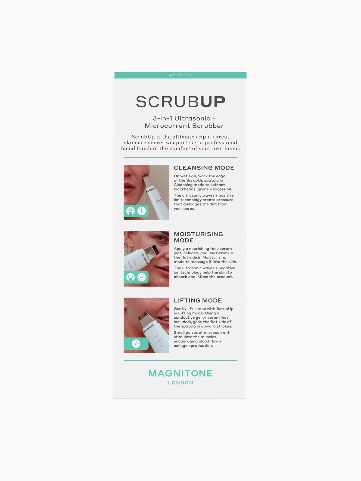MAGNITONE ScrubUp 3-in-1 Ultrasonic Pore Scrubber and Infuser 3