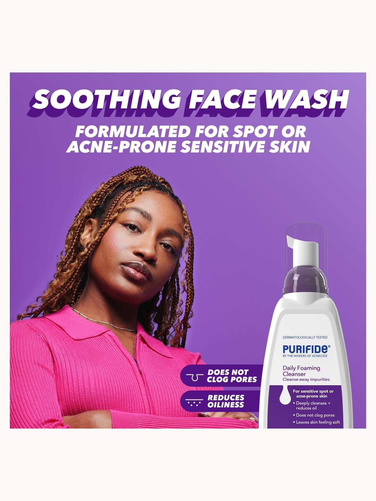 PURIFIDE by Acnecide Daily Foaming Cleanser 235ml 2