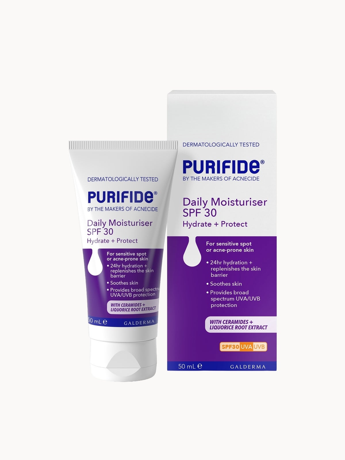 PURIFIDE by Acnecide Daily Moisturiser SPF30 cream 50ml 
