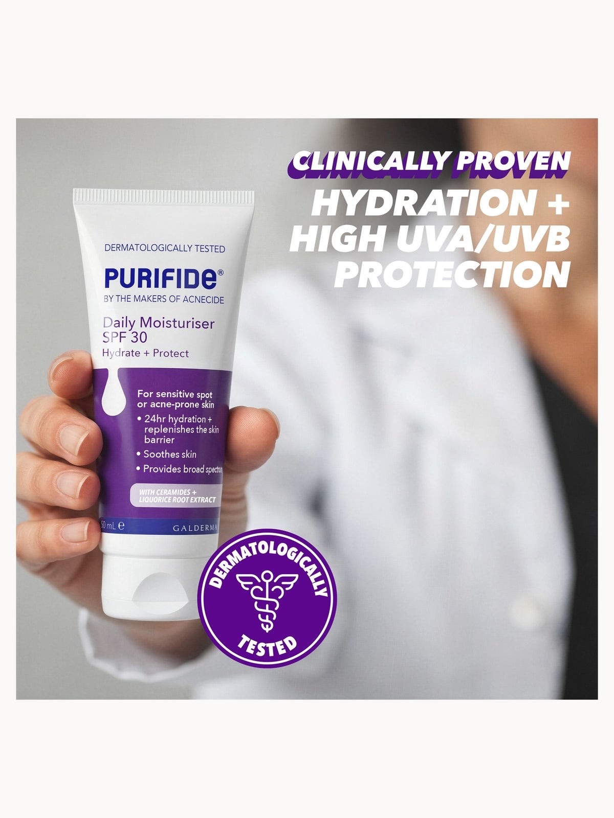 PURIFIDE by Acnecide Daily Moisturiser SPF30 cream 50ml 4