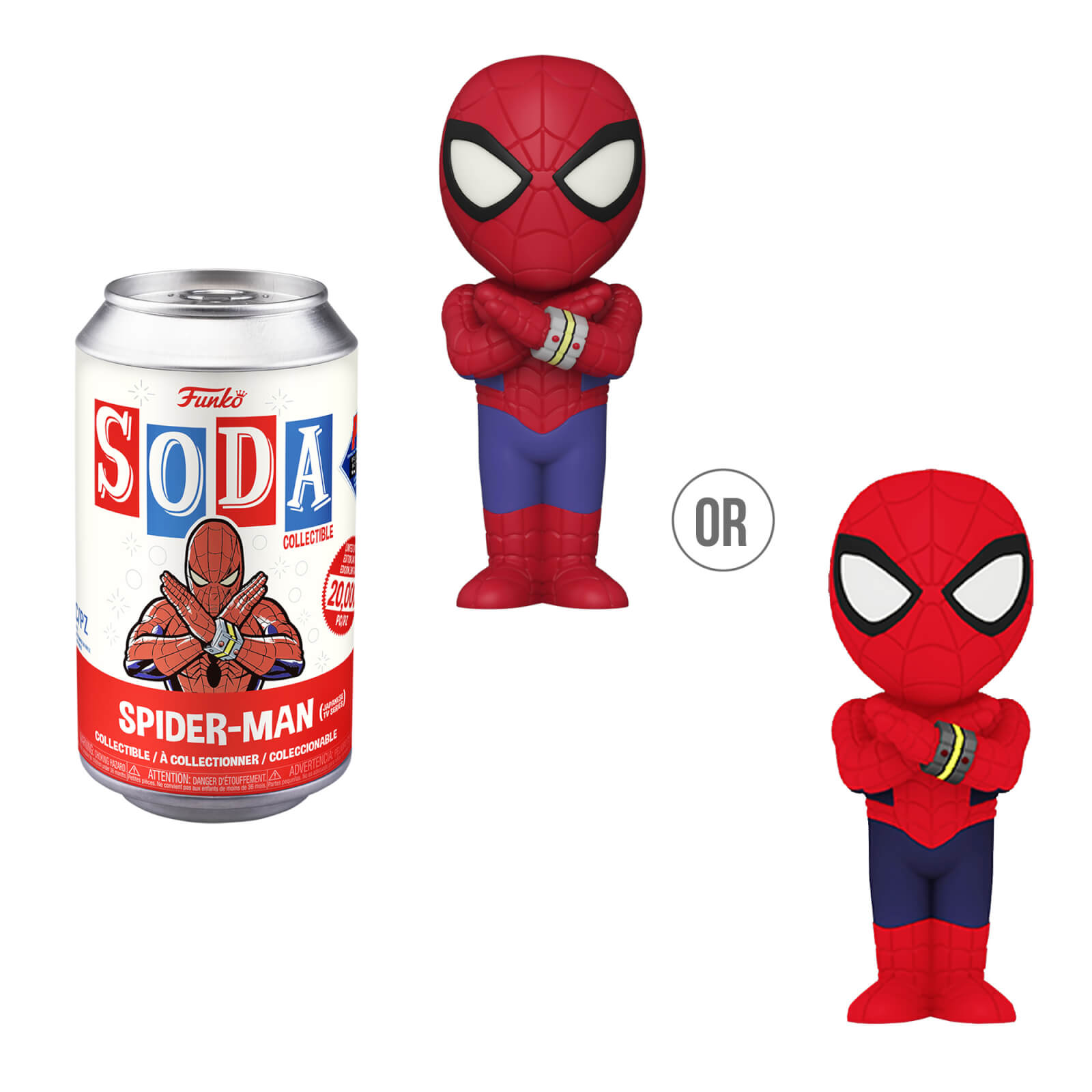 Image of Marvel Comics Japanese Spider-Man w/Glow Chase Vinyl Soda Figure