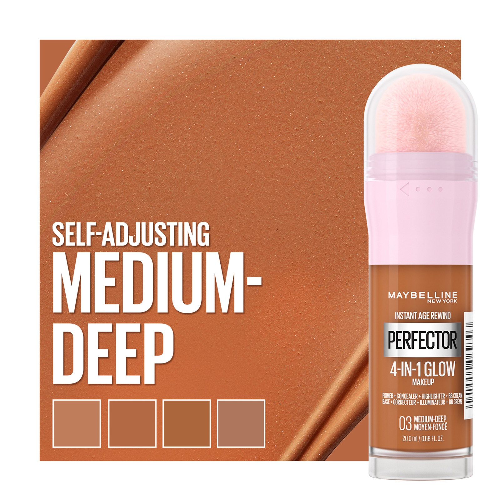 Maybelline Instant Anti Age Perfector 4-In-1 Glow Primer, Concealer, Highlighter, Bb Cream 20 Ml (Verschillende Tinten) - Medium Deep-image