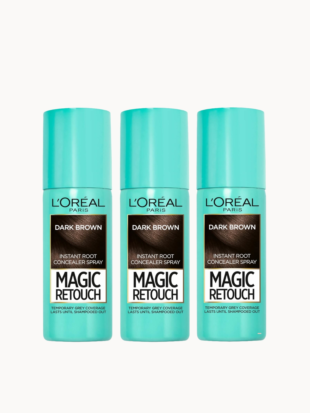 L’Oréal Paris Magic Retouch Dark Brown Root Concealer Spray Trio Bundle