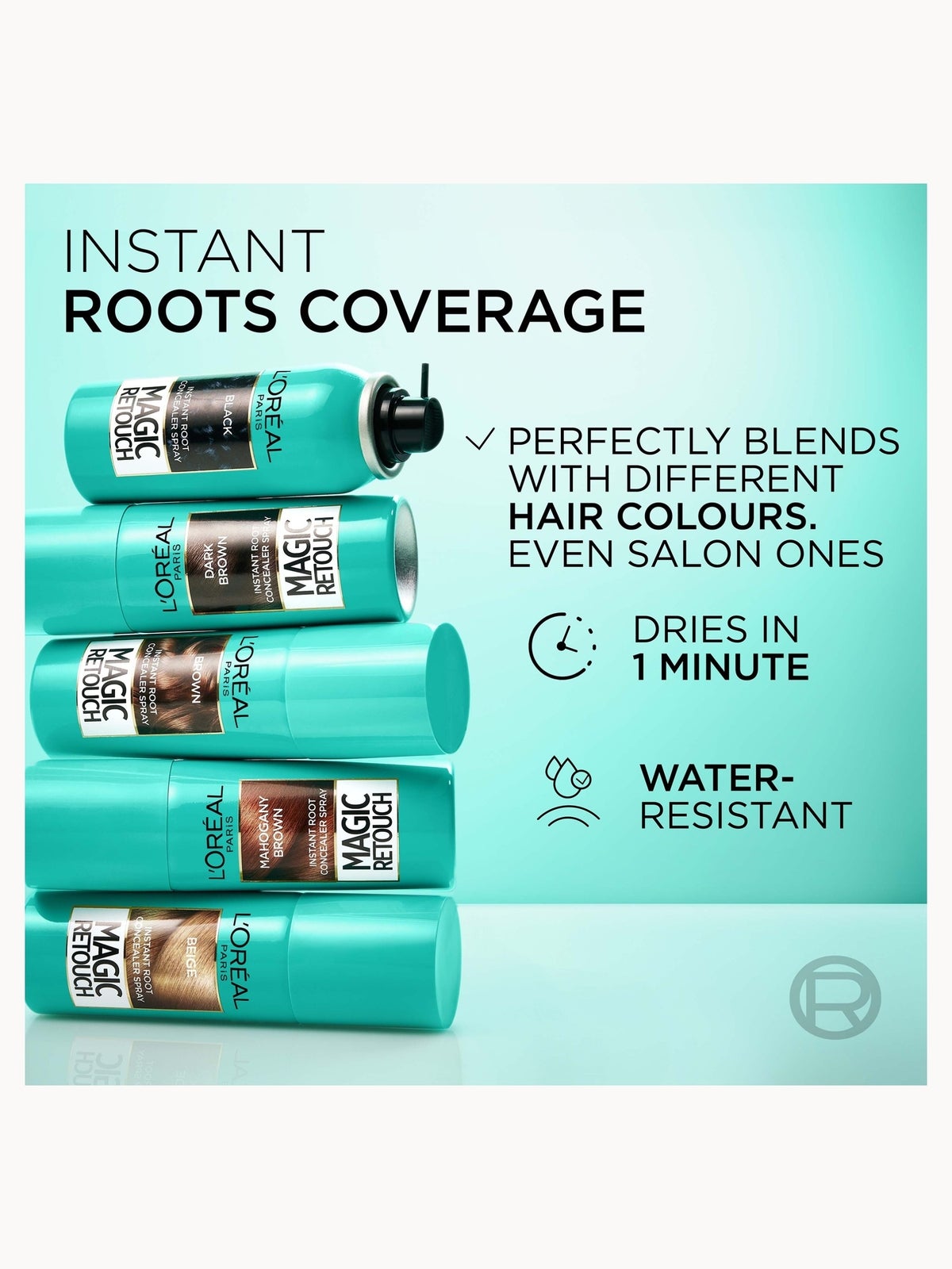 L’Oréal Paris Magic Retouch Dark Brown Root Concealer Spray Trio Bundle 4