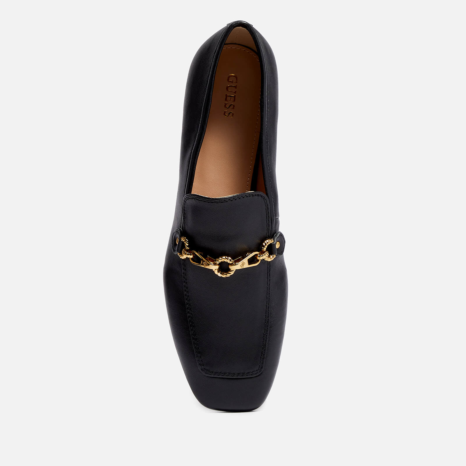 Guess Marta Embellished Leather Loafers - Uk 4 Fl6mrt Lea14
