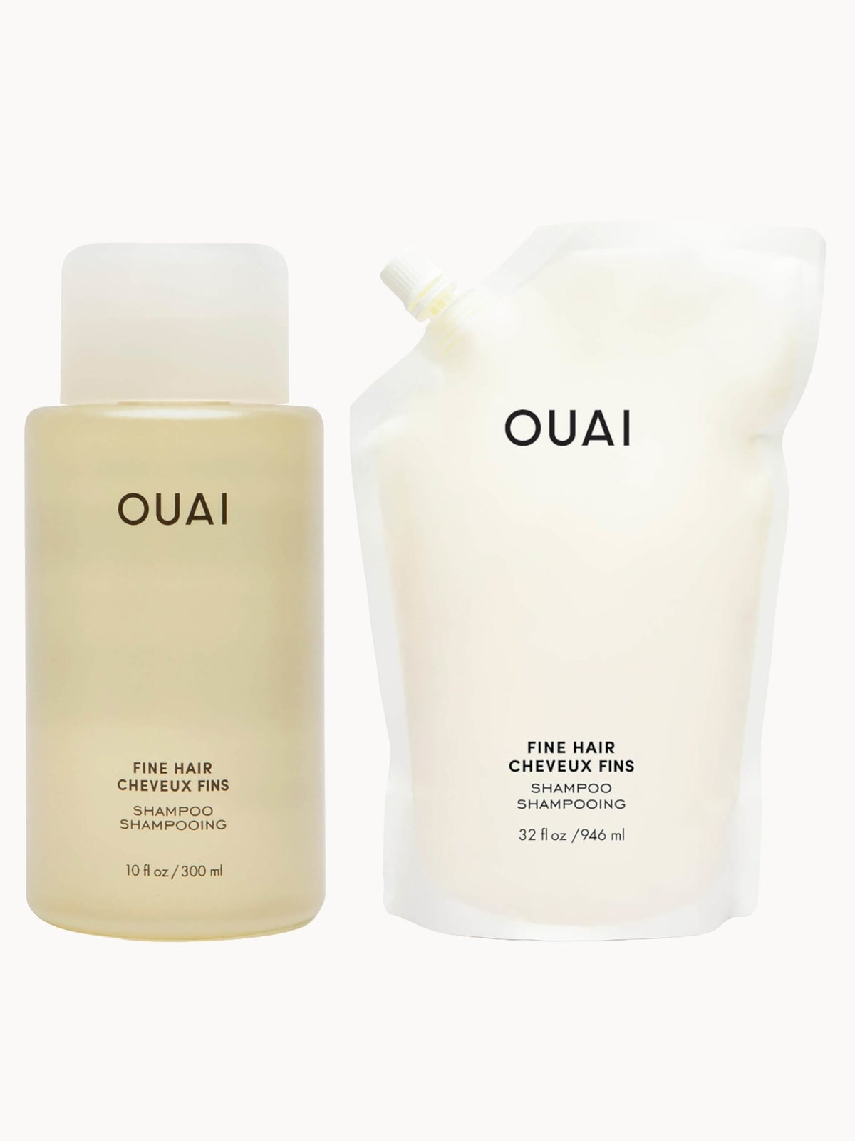 OUAI Fine Shampoo and Refill Bundle