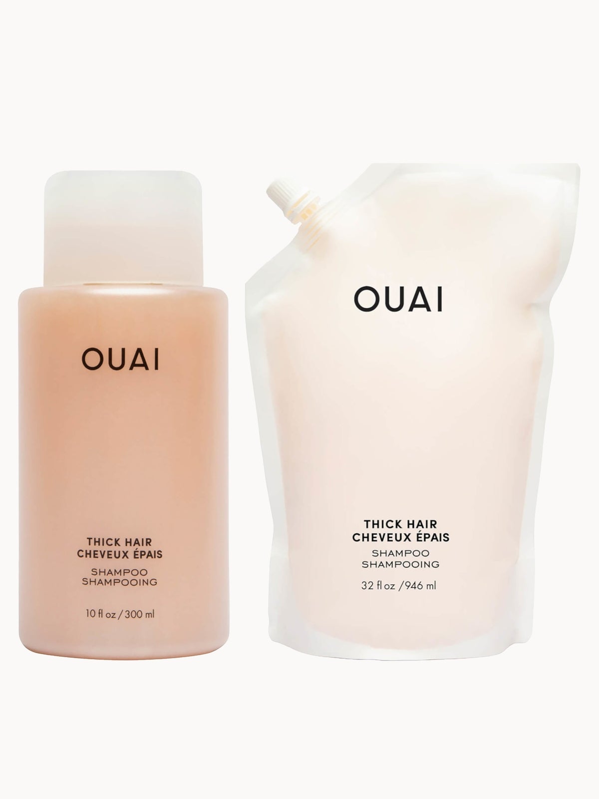 OUAI Thick Shampoo and Refill Bundle