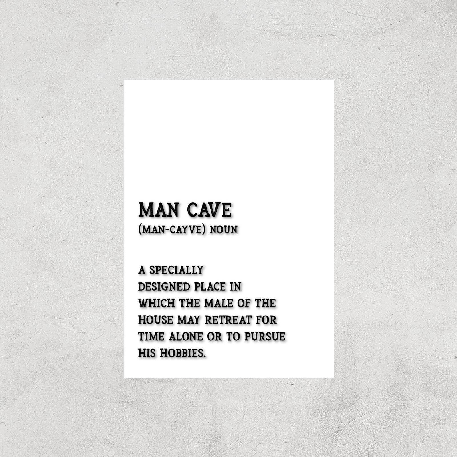 Man Cave Description Giclee Art Print - A2 - Print Only