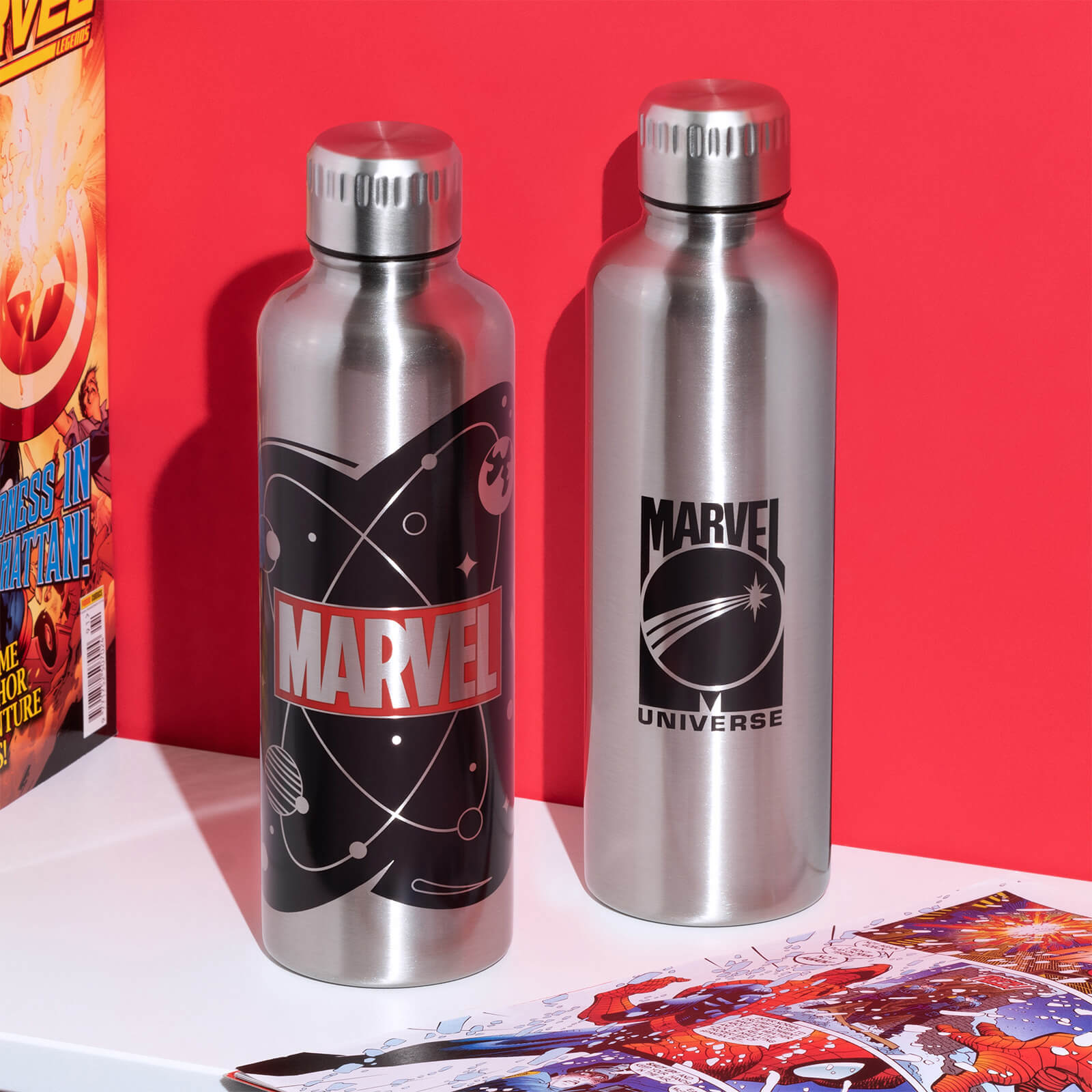 Marvel Logo Metal Water Bottle