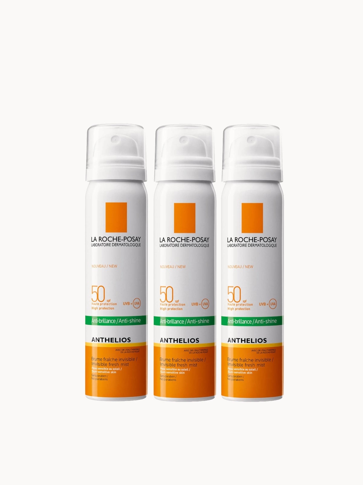 La Roche-Posay Anthelios Anti-Shine Sun Protection Invisible SPF50+ Face Mist 75ml Trio