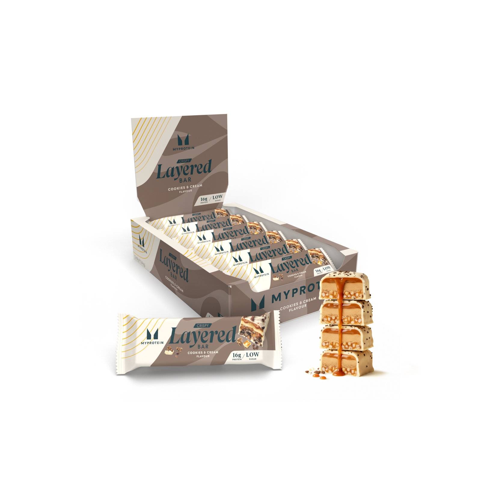 Myprotein UK MyProtein Crispy Layered Protein Bar - 12 x 58g - Cookies and Cream