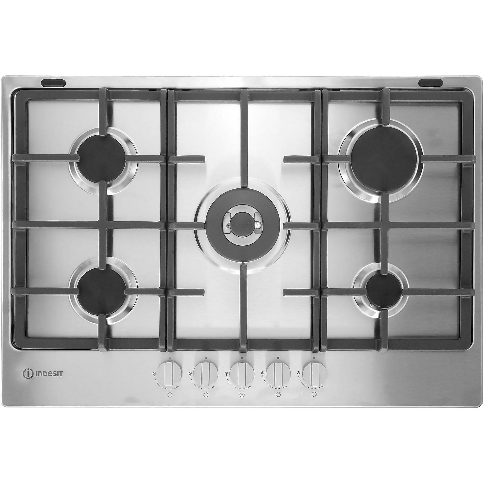 Indesit Aria THP641W/IX/I 58cm Gas Hob - Stainless Steel