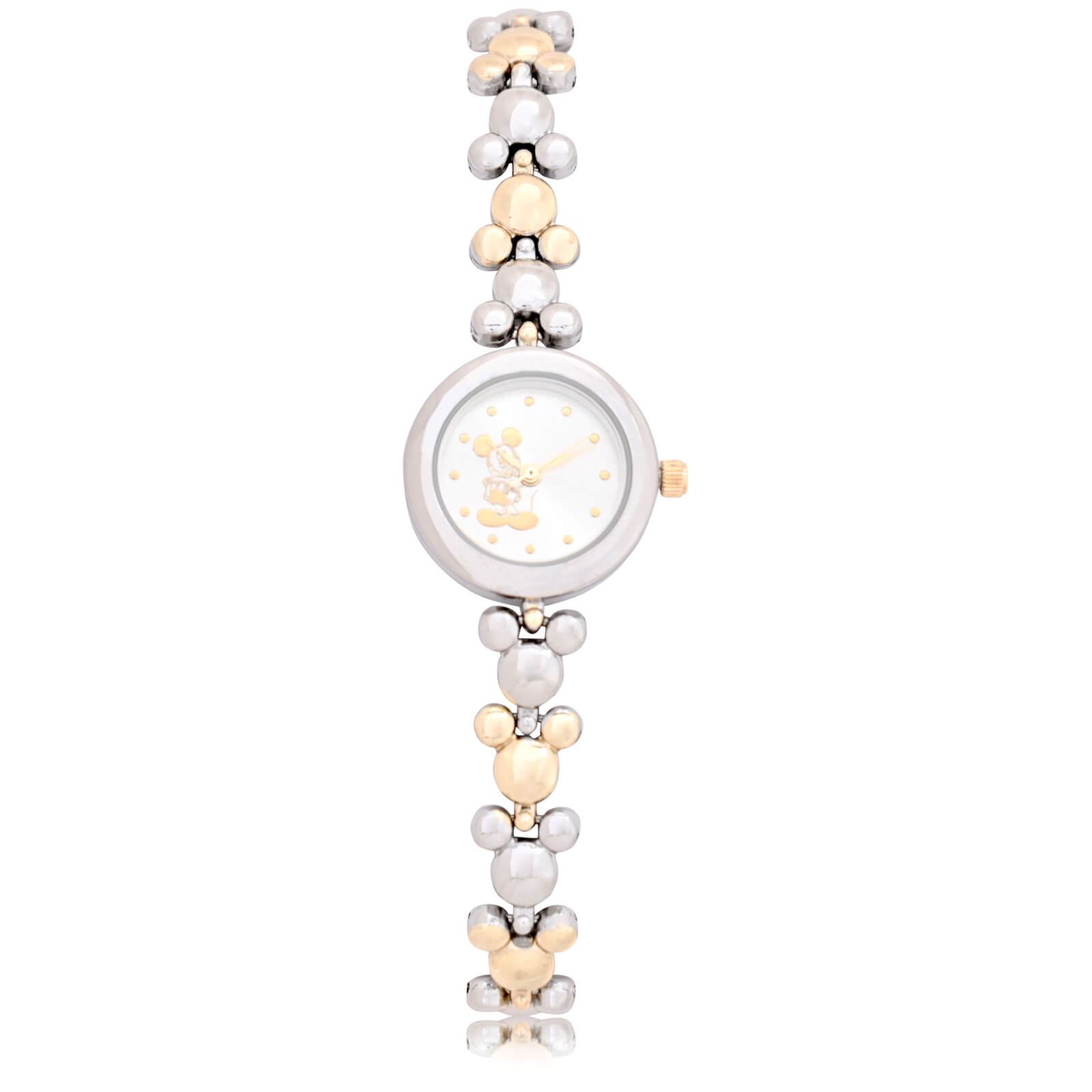 Disney Mickey Mouse Two Tone Link Bracelet Watch