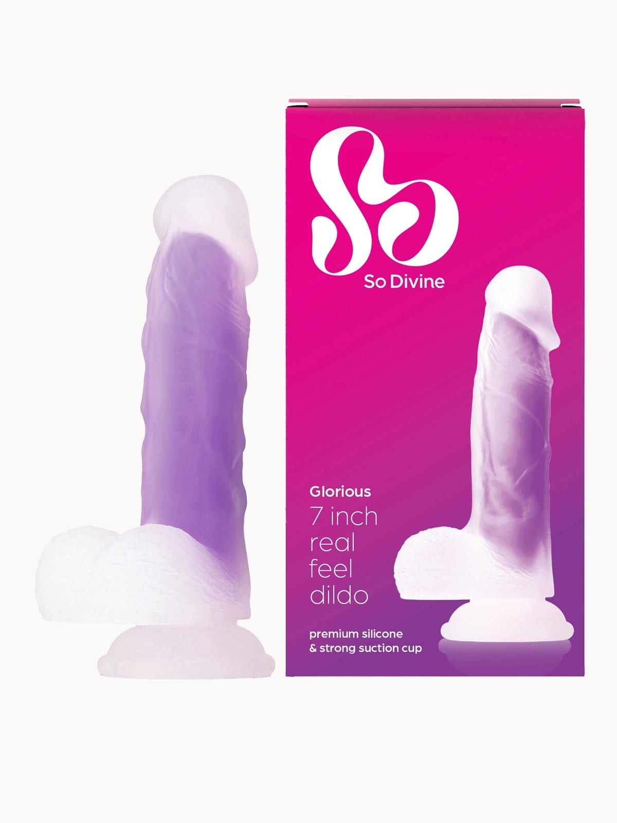 So Divine Glorious Real Skin Feel Dildo - Purple 2
