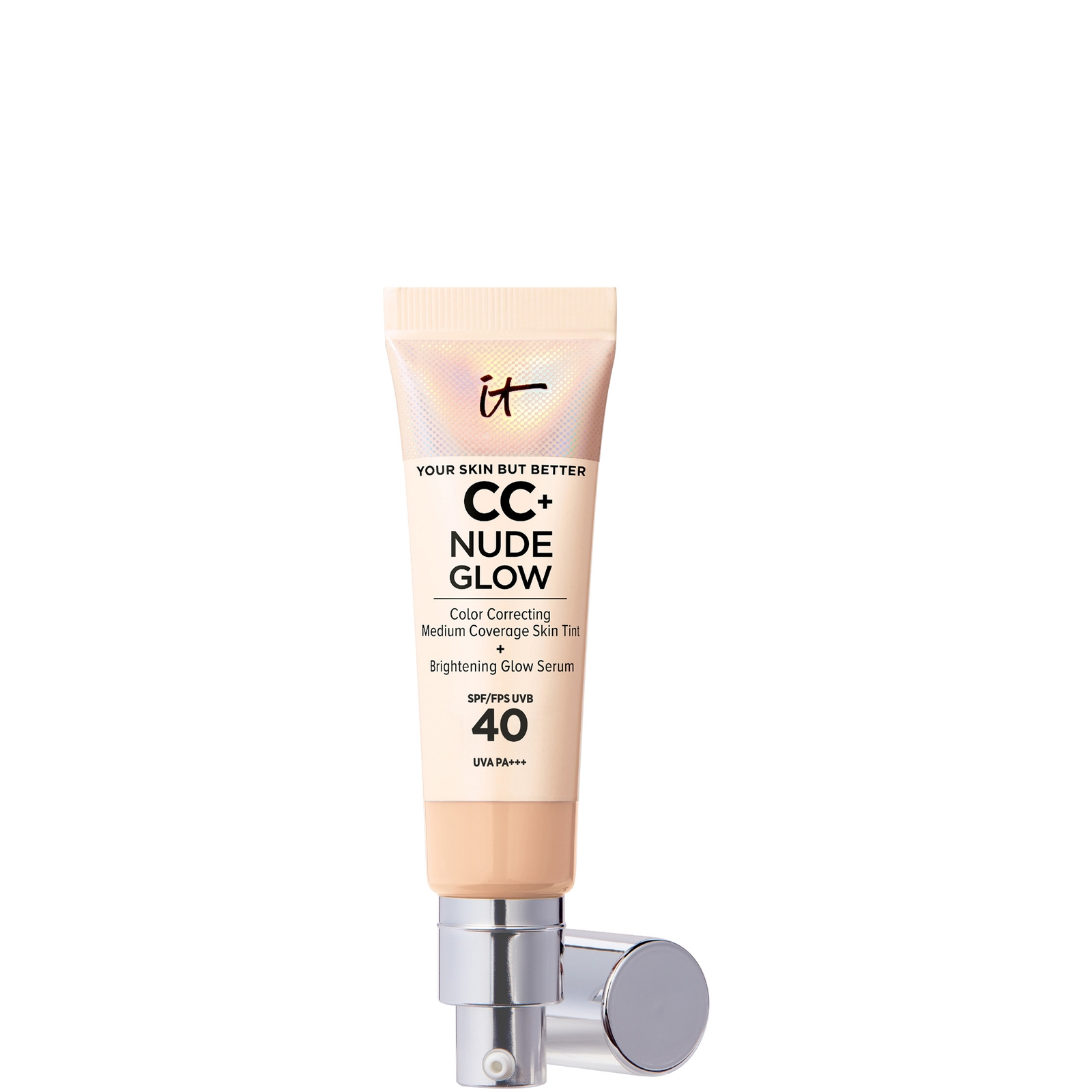 IT Cosmetics CC+ and Nude Glow Lightweight Foundation and Glow Serum with SPF40 32ml (Various Shades) – Light Medium